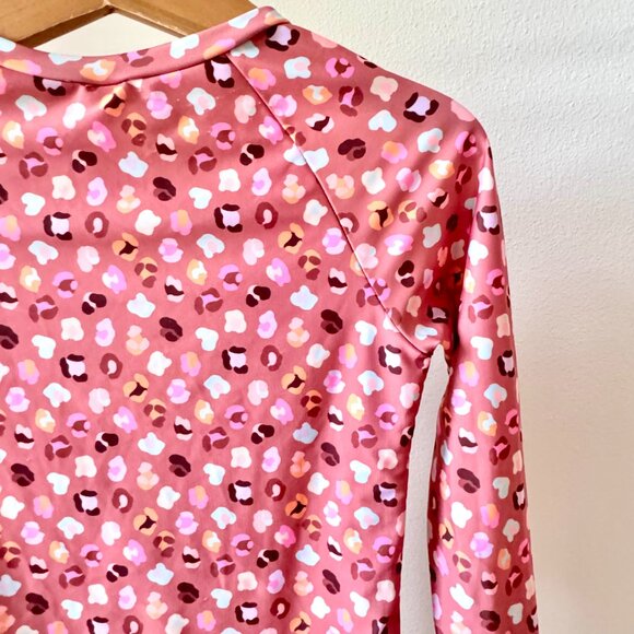 WILD LEOPARD SPOTS LONG SLEEVE RASH GUARD SWIMSUIT UVA SUMMER VIBRANT ANIMAL - Picture 12 of 15